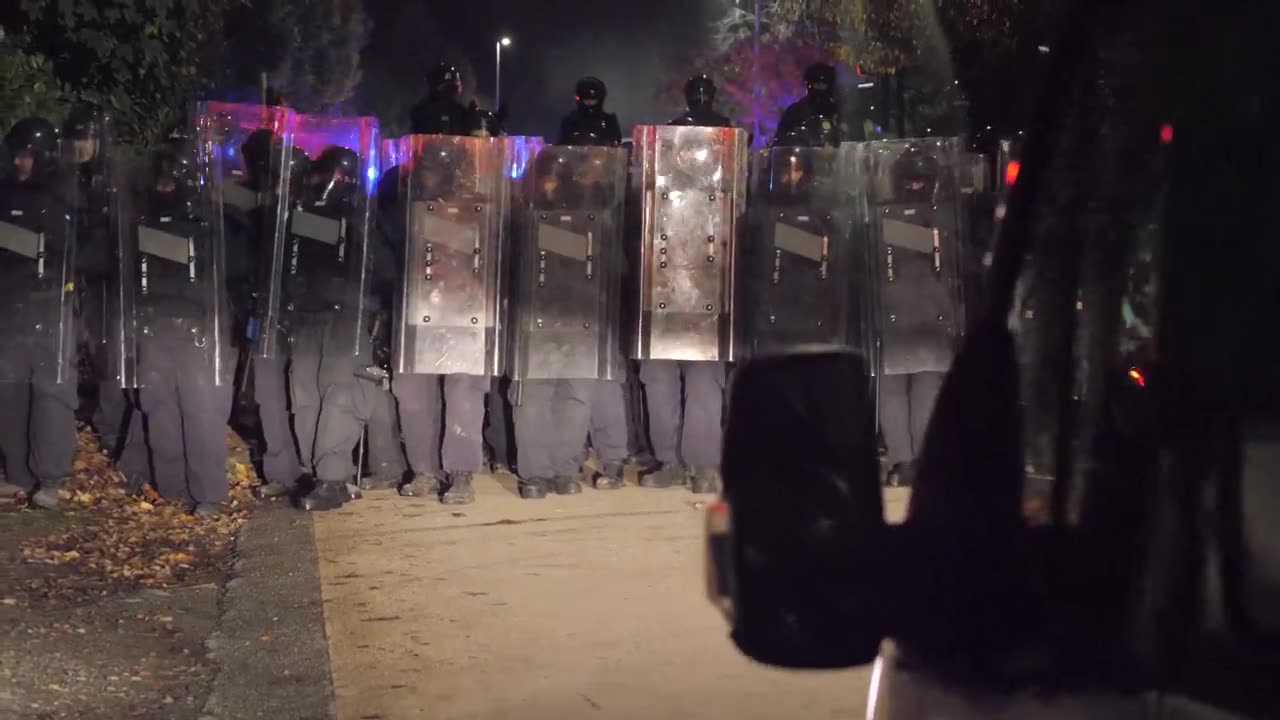 Scenes of unrest unfolded as thousands gathered outside Citywest asylum hub