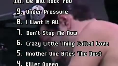 TOP 10 HITS SONGS OF QUEEN! Tell us What's your fav? #queen #freddiemercury #viral #followme 