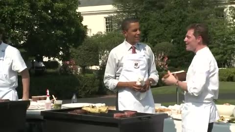 President Obama Grilling with Bobby Flay