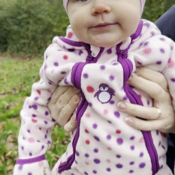 Baby Kayla Cuddled on Mommy’s Lap — Rosy Nose Cold Day Clip ❄️