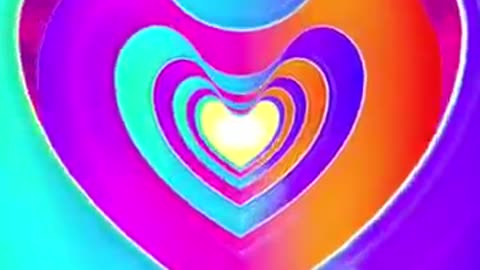 Trippy Love Tunnel 🌈💖✨ Colorful Heart Background with Vibrant Neon Lights Trippy Love Tunnel 🌈💖✨