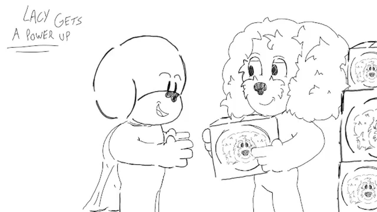 Sunshine's helping hand , lacy picks up a power up