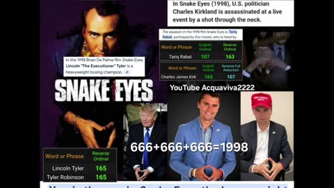 Full Transparency! Charlie Kirk "Death" Connected To Snake Eyes Movie!
