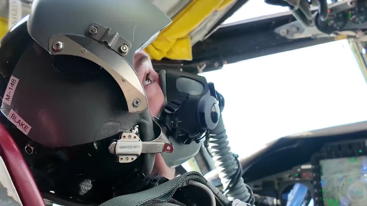 The US Air Force has released footage of B-52 bombers returning from