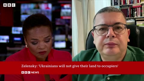 Ukraine will not give up land, Zelensky says as Trump plans to meet Putin | BBC News