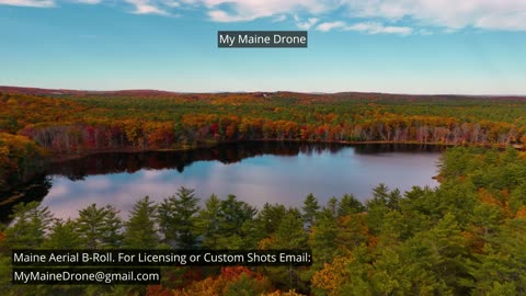 Maine B-Roll (No Sound): Fall Foliage at Lily Pond in New Gloucester, Maine Video 3