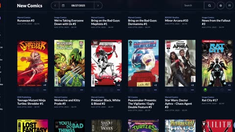 NEW COMIC BOOK RELEASES, SPECS & NEWS - August 27th, 2025