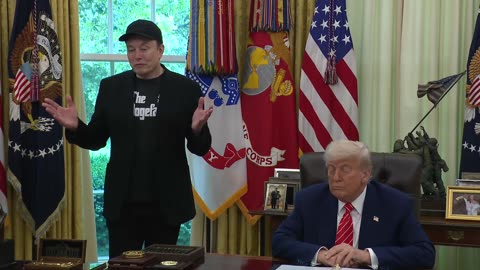 President Trump Participates in a Press Conference with Elon Musk