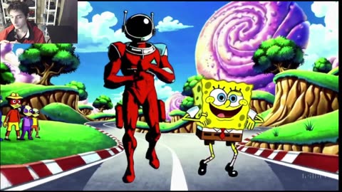 Outtake #1,021 Of The SpongeBob SquarePants VS The Astronaut In A Competitive Race Fake Funny Parody