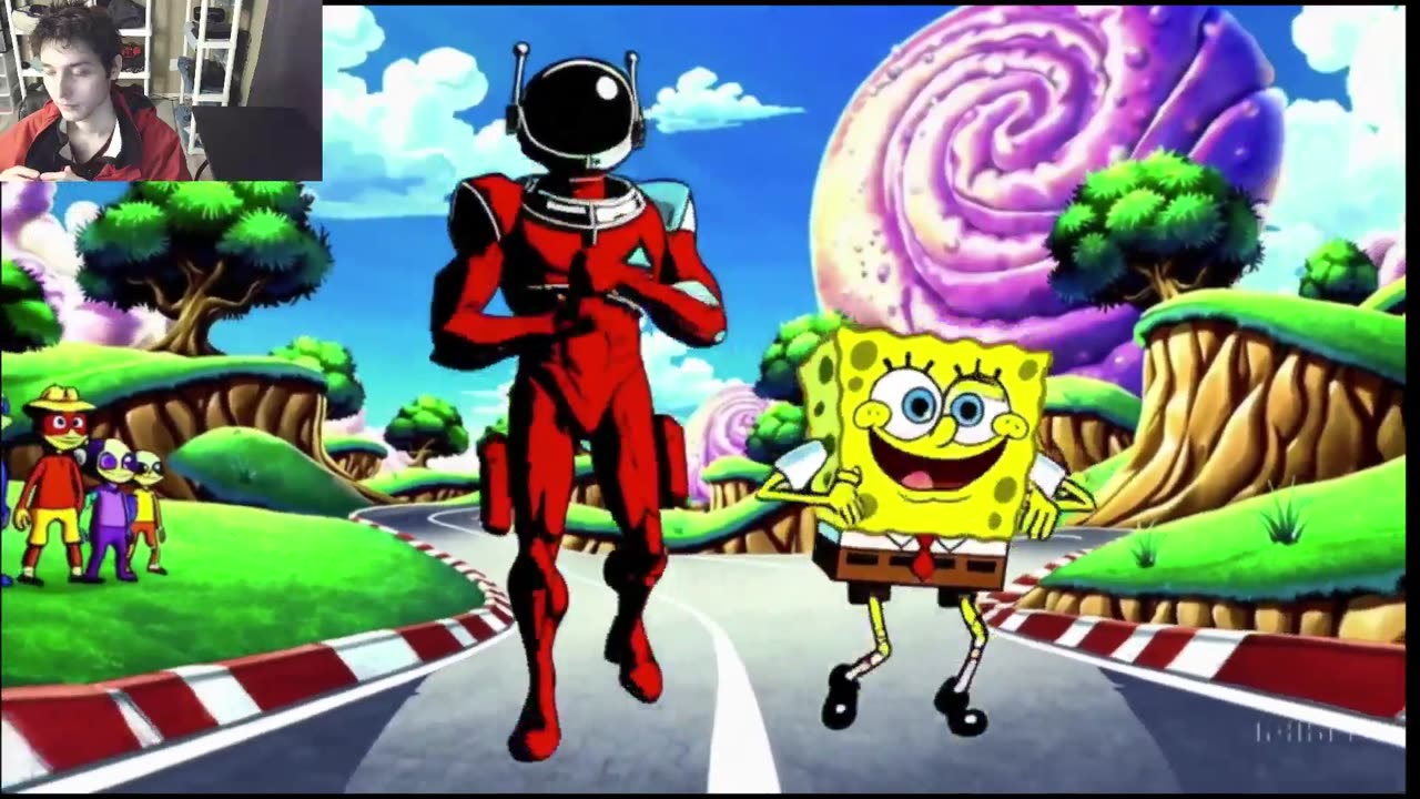 Outtake #1,021 Of The SpongeBob SquarePants VS The Astronaut In A Competitive Race Fake Funny Parody