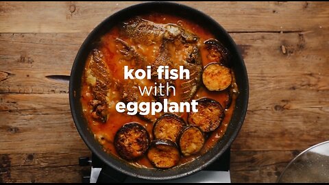 Koi Fish with Eggplant