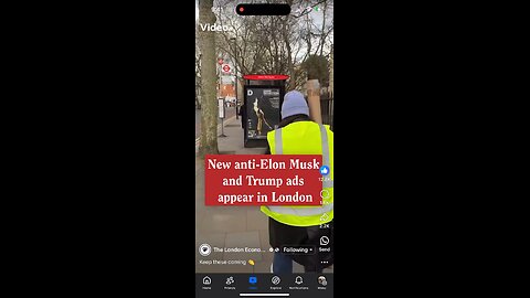 Anti Elon Musk signs in London.