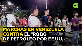 Multitudinarias marchas en Venezuela contra el "robo" de petróleo por parte de EE.UU.