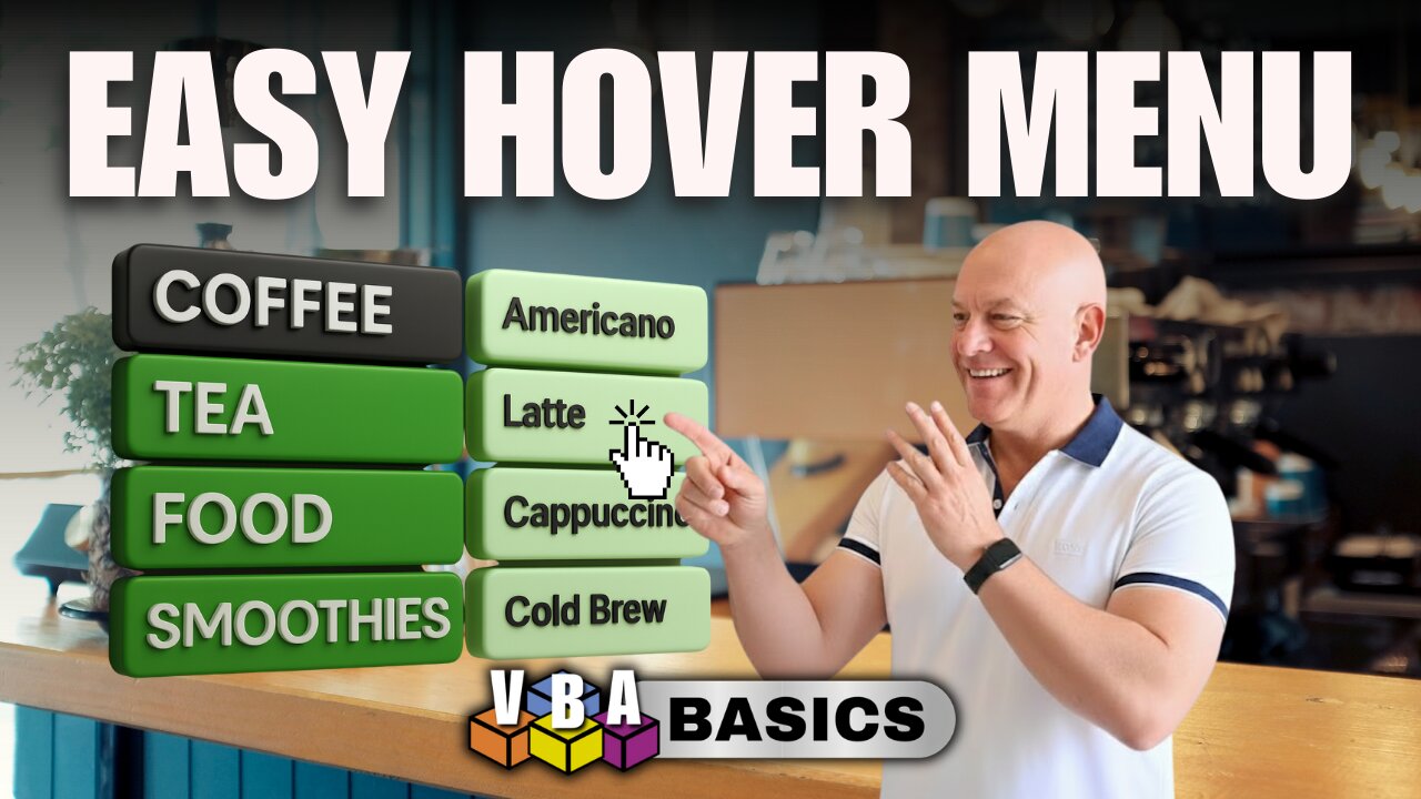 WOW Excel UI Trick: Hover Menu + Auto-Generated Item List