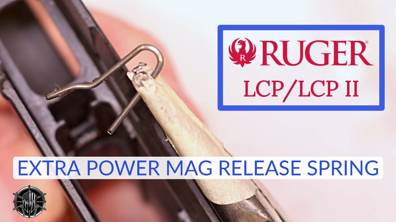 Ruger LCP / LCP2 Extra Power Magazine Release Spring to improve Ruger LCP Magazine Lock up! M*CARBO