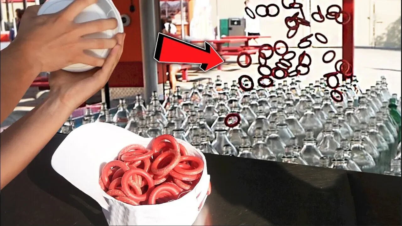 RING TOSS CARNIVAL GAME SECRET HACK! (EXPERIMENT)