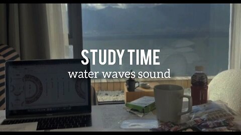 1 Hour Study Timer with Calm Water Wave