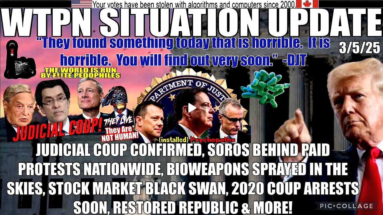 Judicial Coup confirmed, Soros paid protests, weapons Ed’s Kies, tariffs, black swan, & more.