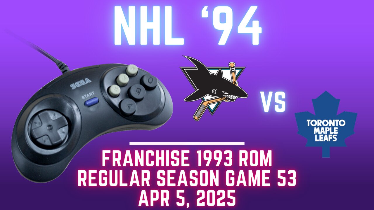 NHL 94 Franchise League (1993) - Sharks at Maple Leafs (Genesis) - Game 53