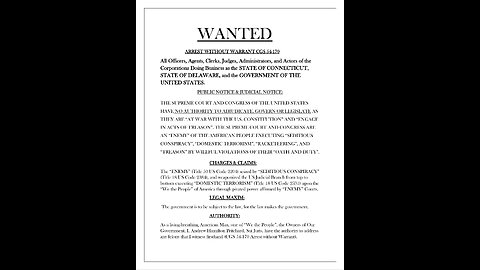 WANTED - ARREST WITHOUT WARRANT CGS 54-170