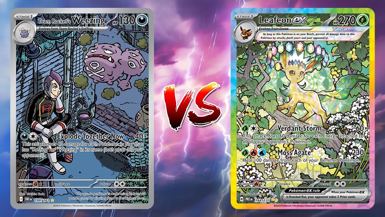 Pokemon TCG Live Team Rocket's Weezing VS Leafeon EX Ogerpon EX!!