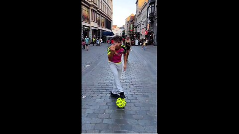 ⚽ Crazy Street Football Skills | Insane Freestyle Tricks 🤯🔥 #Shorts