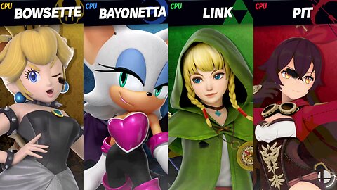 Bowsette vs Rouge vs Linkle vs Amber [Chaos Kid Member Request] - SSBU Quickie