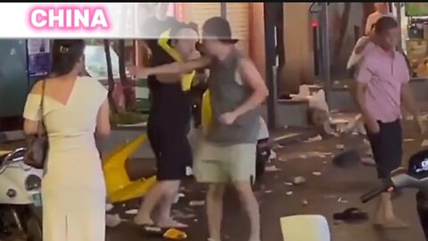 A man was beaten with a plastic chair