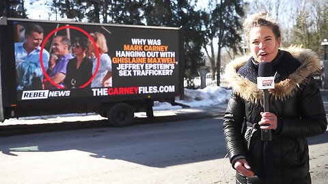 Alexa Lavoie takes Rebel billboard truck to Mark Carney's swearing-in ceremony