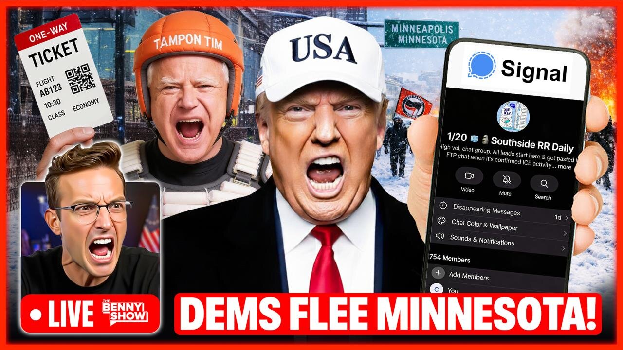 Minnesota Dems FLEE as Left-Wing Terrorist Signal Network EXPOSED: Tim Walz Connected to ICE Attacks