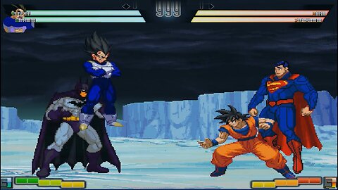 Vegeta & Batman vs Goku & Superman - (Hardest AI)