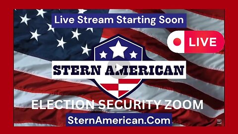 LIVE 2pm on Thursday! Election Security Zoom Call