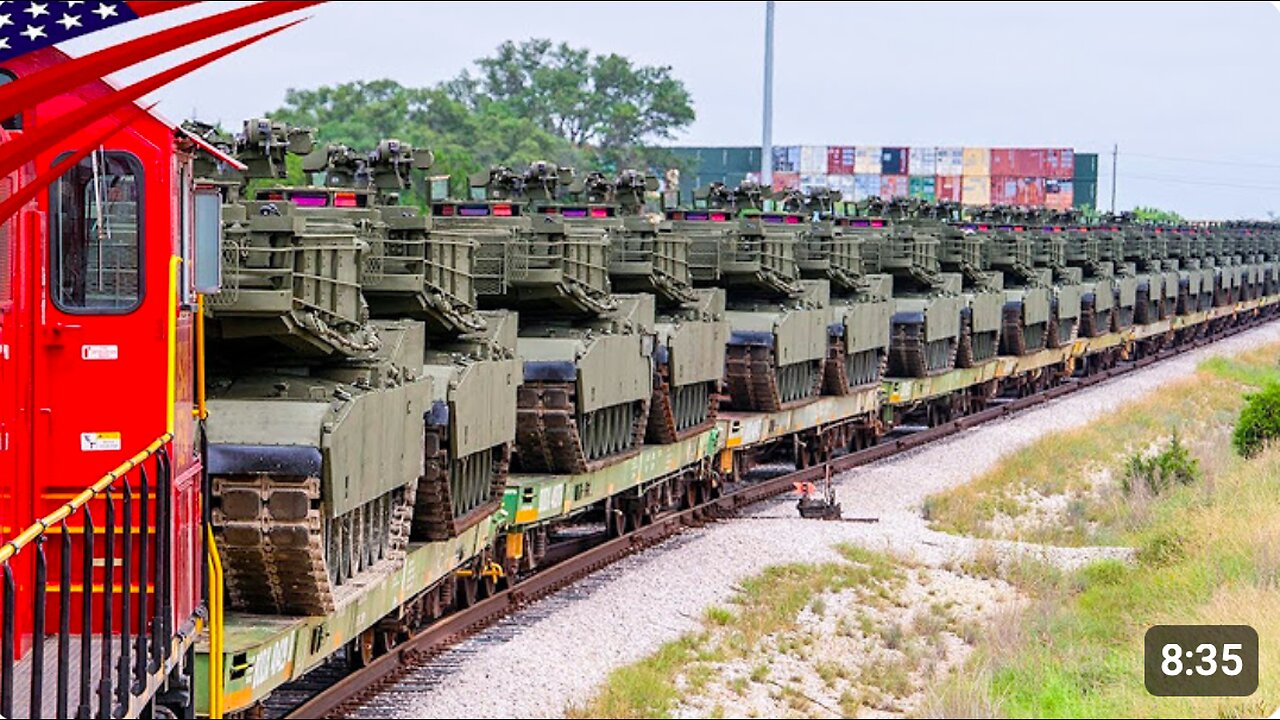 1,4 Mile Military Train – Texas to D.C. with Tanks, Armor, and More for Army’s 250th Parade