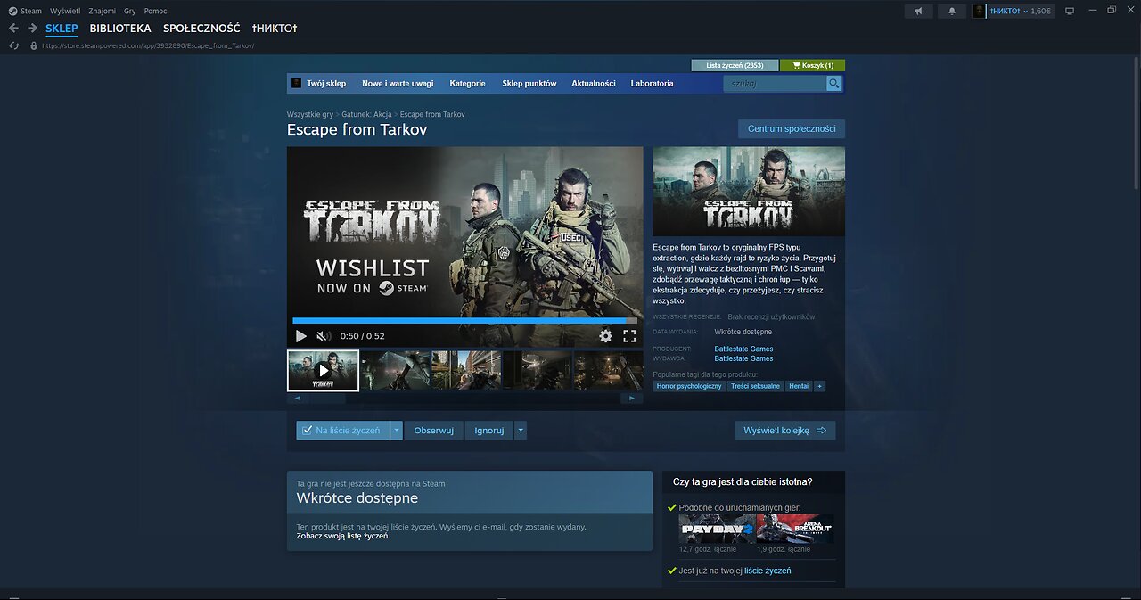 Escape from Tarkov Pojawiło się na Steam