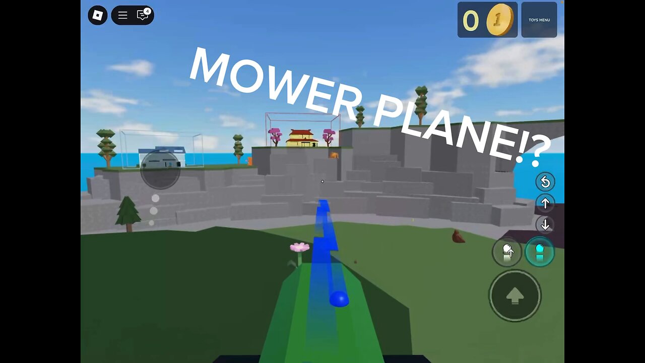 playing FLING THINGS AND PEOPLE on Roblox….(flying mower)