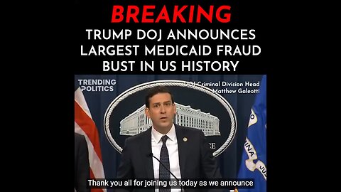DOJ Announces Largest Medicaid Fraud Bust In US History