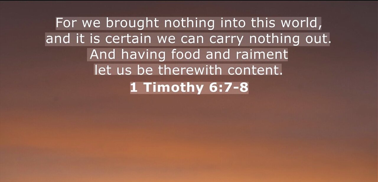 Daily Bible Verse. 1 Timothy 6:7. 11/21/25.