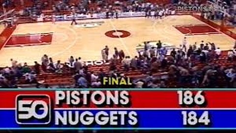 (NBA 1983.12.13) Detroit Pistons vs Denver Nuggets - Highest Scoring Game in NBA History