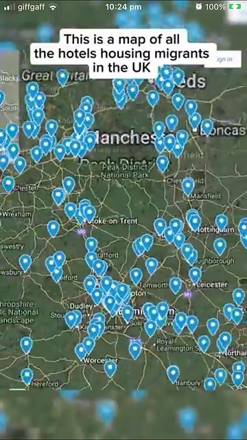 Map of hotels for migrants in UK ?