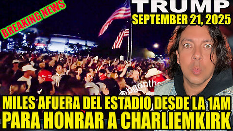 MILES A FUERA DEL ESTADIO DESDE LA 1am PARA HONRAR A CHARLIE KIRK