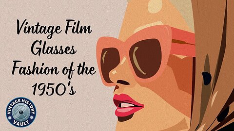 Vintage Film Glasses Fashion of the 1950s.