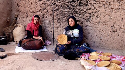 Traditional Morning street food/ village daily Routine Baking Bread in Tandoor
