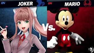 Monika (Joker) vs Mickey Mouse (Mario) [Angel David SSBU Member Request) -By El_Tar0/whittney