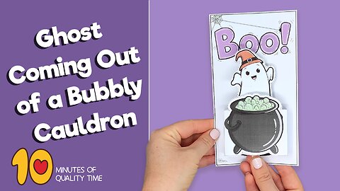 Ghost Coming Out of a Bubbly Cauldron Craft
