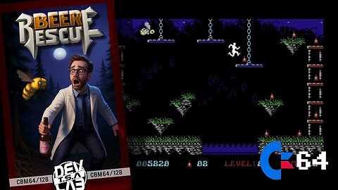 New C64 Game - Beer Rescue (JustEpyx - 2025) - PAL 50fps
