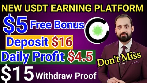 New Best High Profitable USDT Money Making Platform | Sign Up Bonus $5 Free
