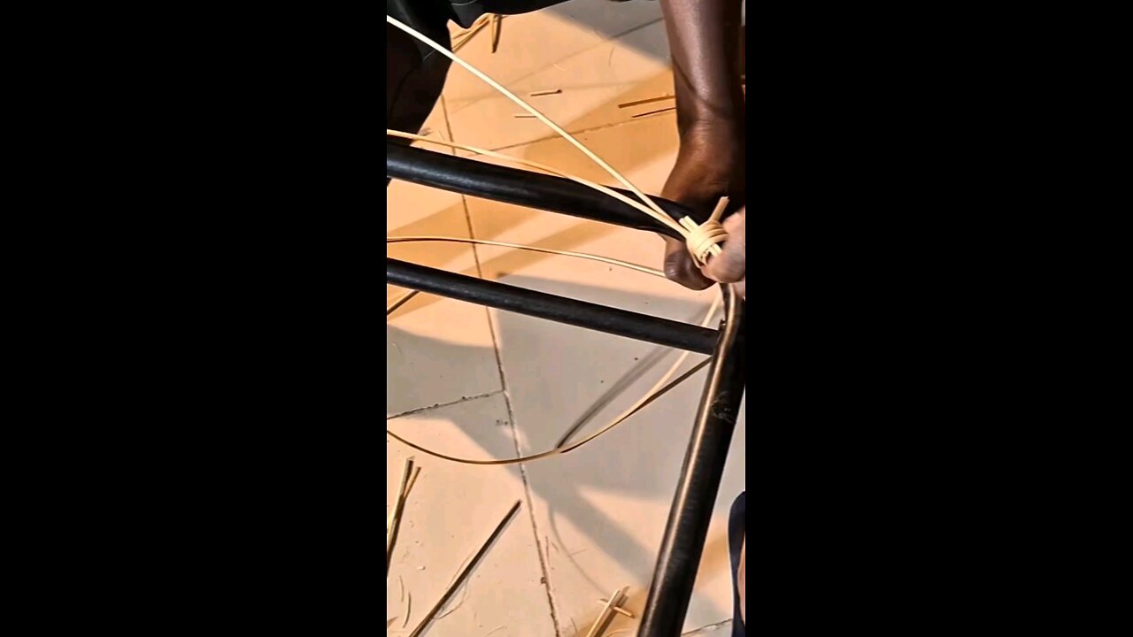 The Upcycle Of Rattan Weaving On wrought frames