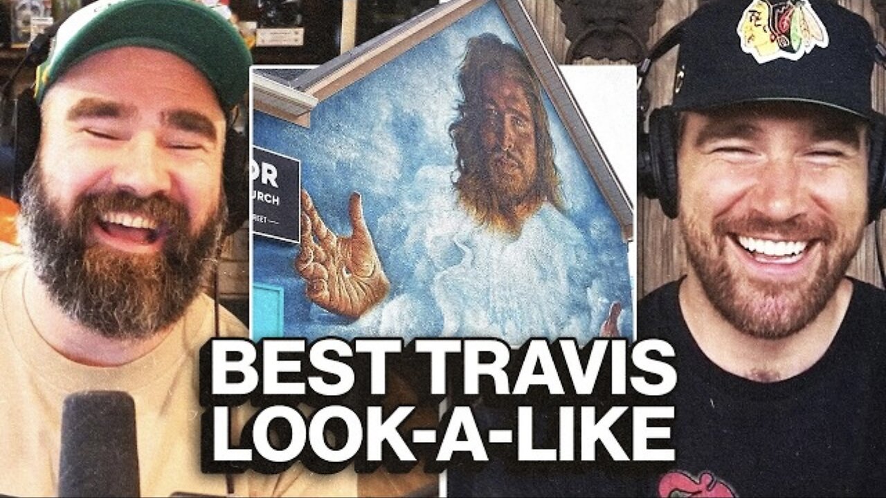 Jason and Travis discover CRAZY similar Travis look-a-likes from the MLB & building murals