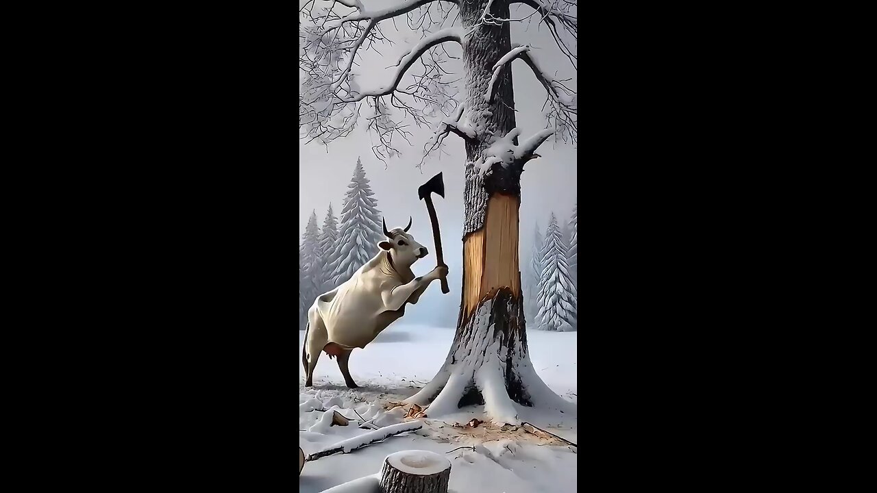 beautiful story of hardworking cow and monkey
