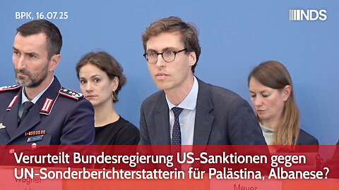 Verurteilt Bundesregierung US-Sanktionen gegen UN-Sonderberichterstatterin für Palästina, Albanese?